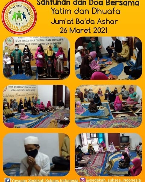 Santunan, Do’a Bersama Yatim Dhuafa 26, Maret 2024